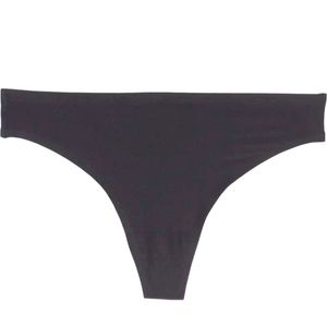 Chantelle soft stretch one size black thong line free NWT
